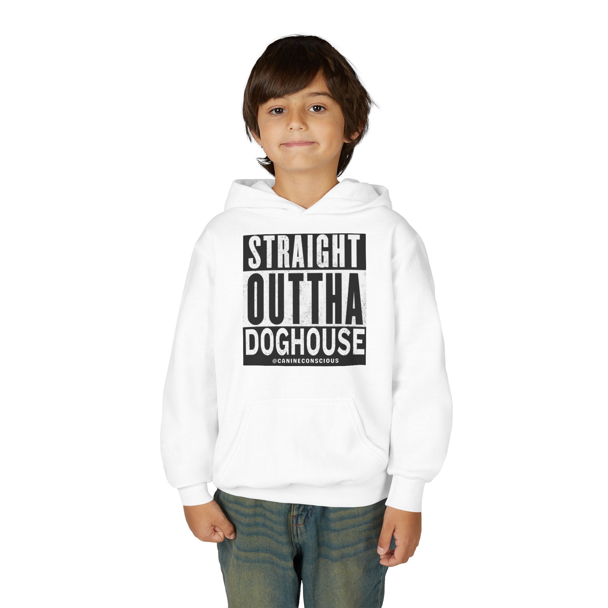 Straight Outtha Doghouse-Kids hoodie