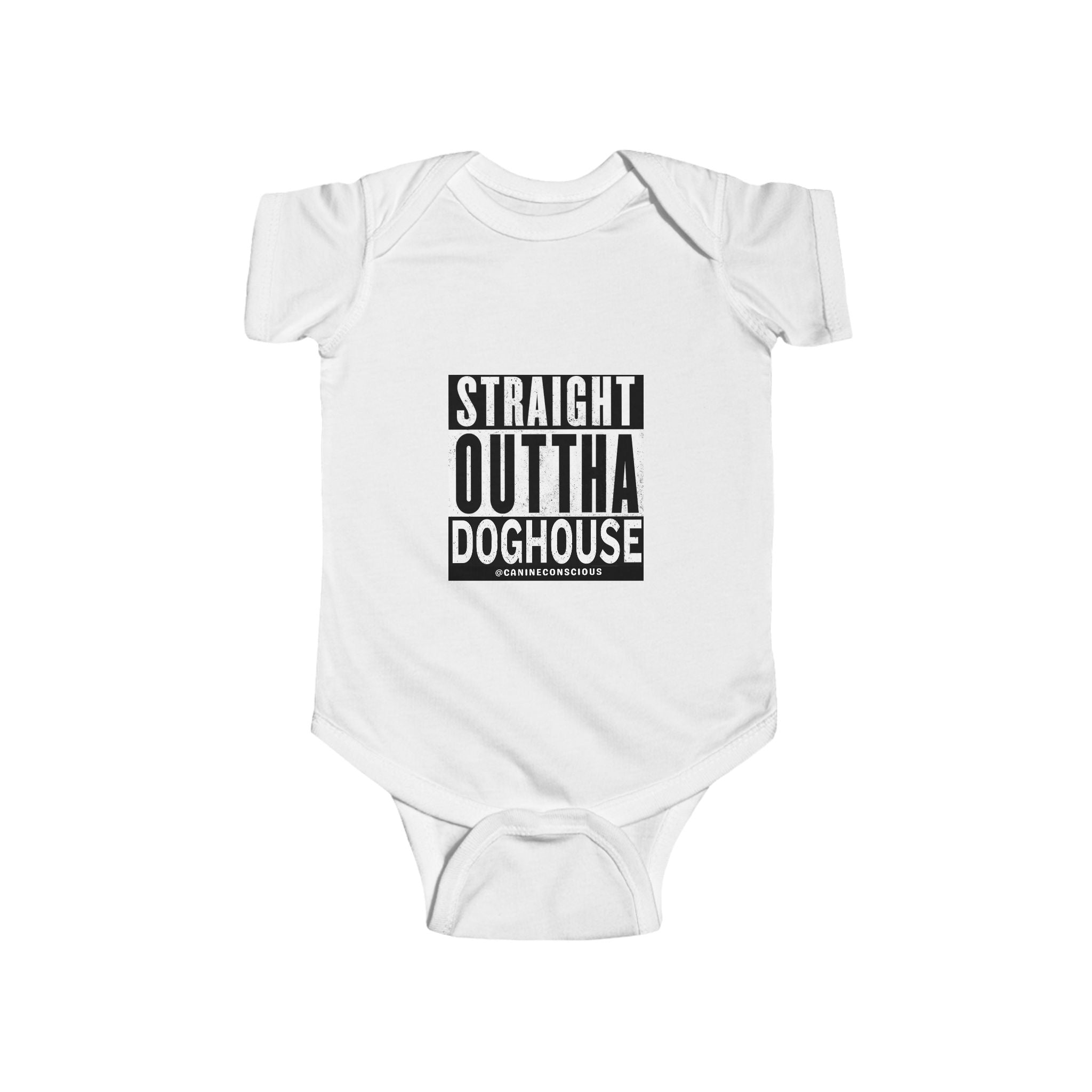 Straight Outtha Doghouse-Baby onesie