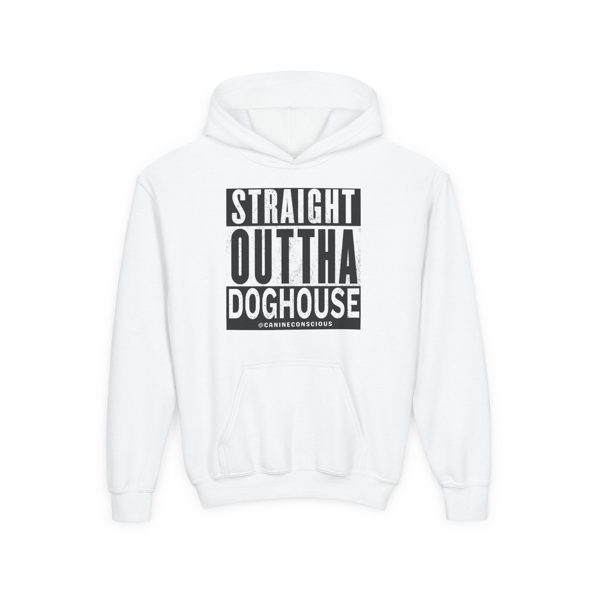 Straight Outtha Doghouse-Kids hoodie