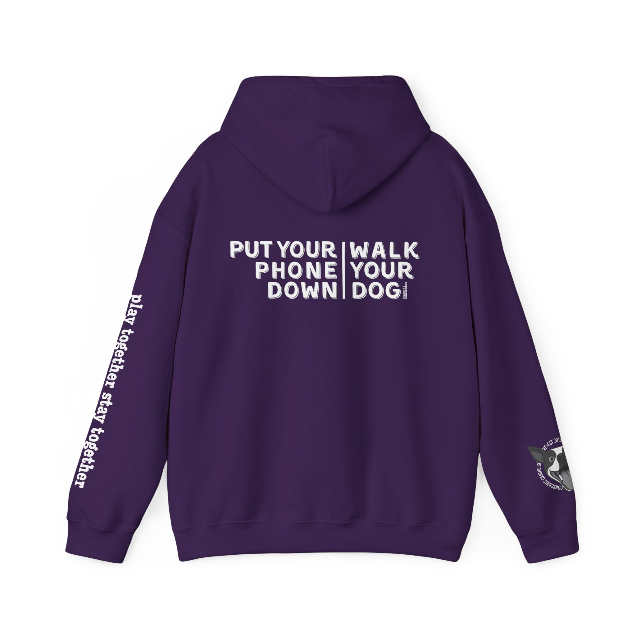Put your phone down\Walk your dog™-Hooded Sweatshirt