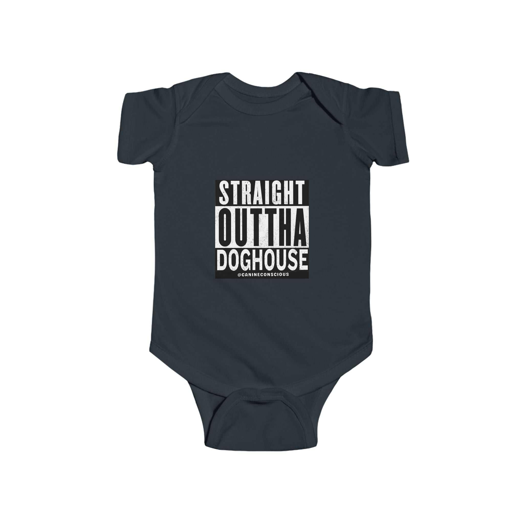Straight Outtha Doghouse-Baby onesie