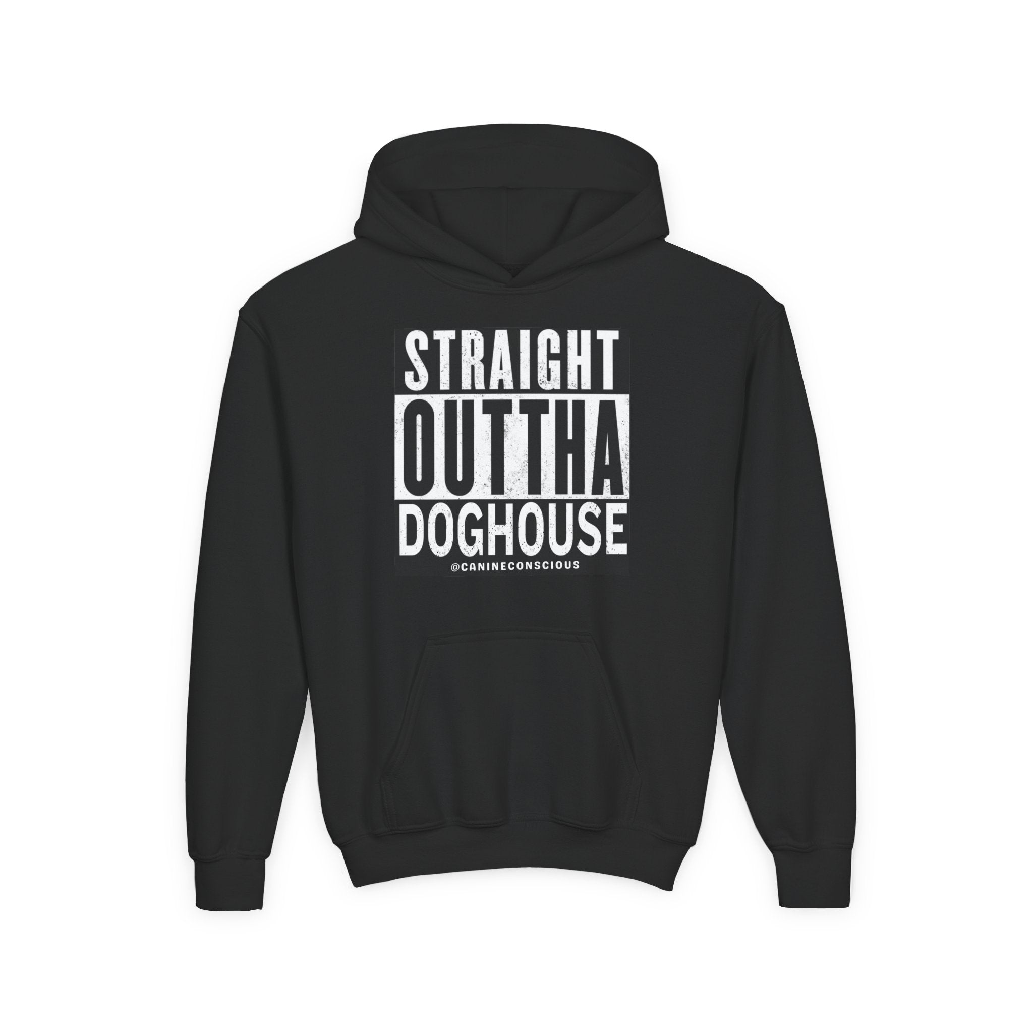 Straight Outtha Doghouse-Kids hoodie