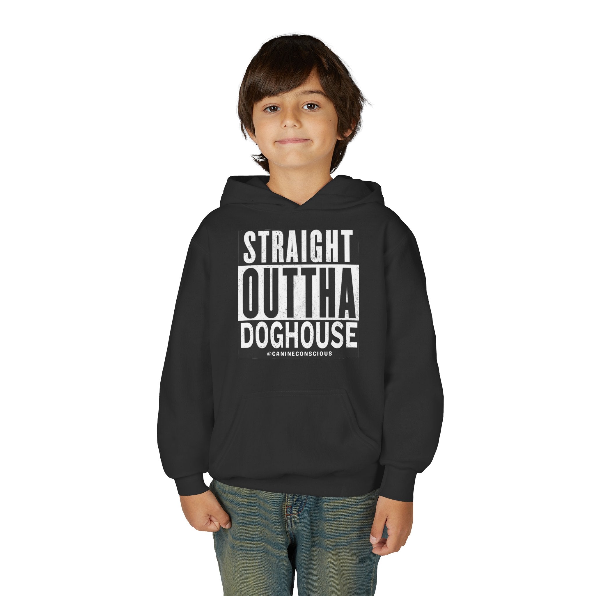 Straight Outtha Doghouse-Kids hoodie