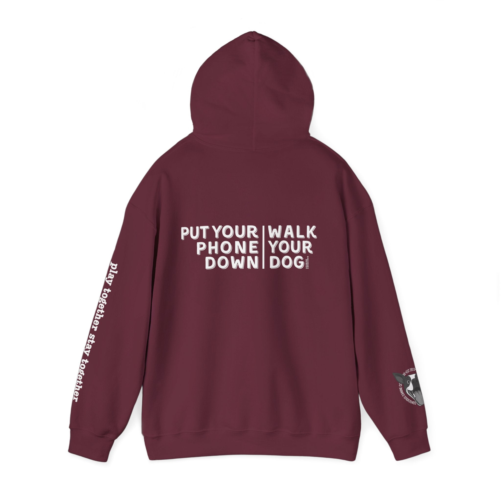 Put your phone down\Walk your dog™-Hooded Sweatshirt