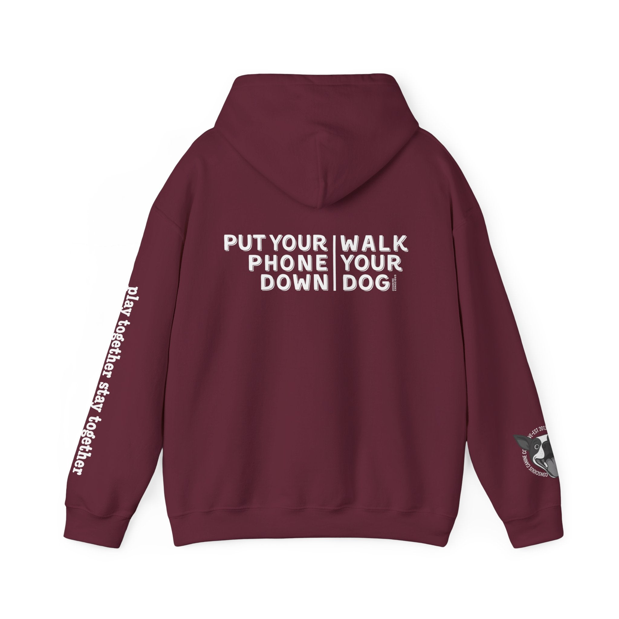 Put your phone down\Walk your dog™-Hooded Sweatshirt