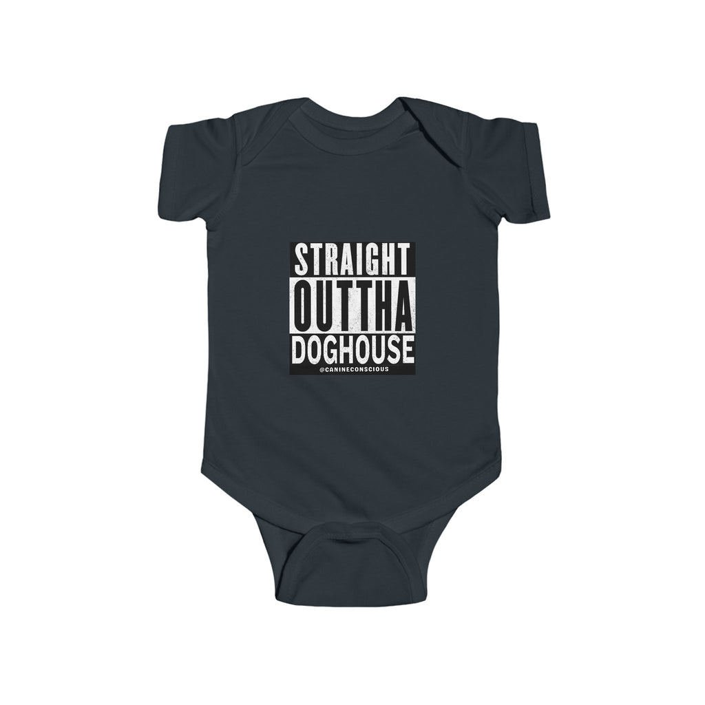Straight Outtha Doghouse-Baby onesie
