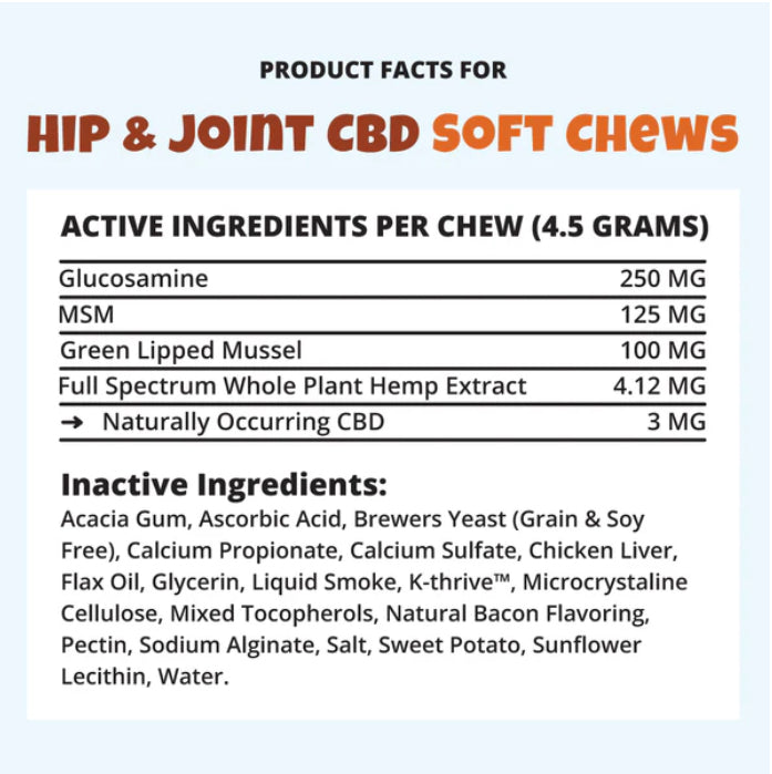Hip & Joint CBD Soft Chews +Extra Strength